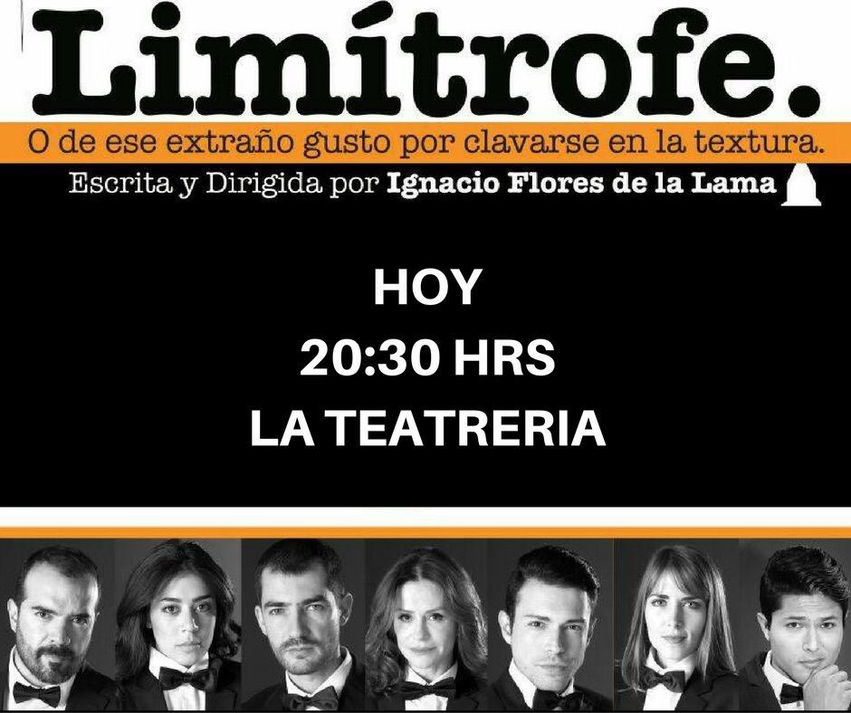 Martes de <a href="/TeatroEnCdMx/">Teatro en la Ciudad</a> con @ObraLimitrofe de <a href="/IgnacioFdelaL/">Ignacio F de la Lama</a> con <a href="/MANUELBALBI/">MANUEL BALBI</a> <a href="/LorenaDelCast/">Lorena Del Castillo</a> <a href="/RoberUscanga/">Roberto Uscanga</a> <a href="/barbara_singer/">Bárbara Singer</a> #LFNews