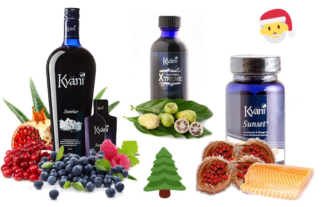 Gift of Wellness for Christmas; order Kyani Sunrise, Nitro & Sunset at wellnessto.kyani.net #wellness #xmasList