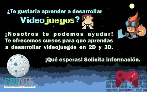 cdinte_hgo's tweet photo. ¡No te quedes atrás! Aprende a desarrollar #videojuegos Te ofrecemos cursos para desarrollo en #2D y #3D. ¡Qué esperas! Solicita información https://t.co/G7hc6Fz9vt