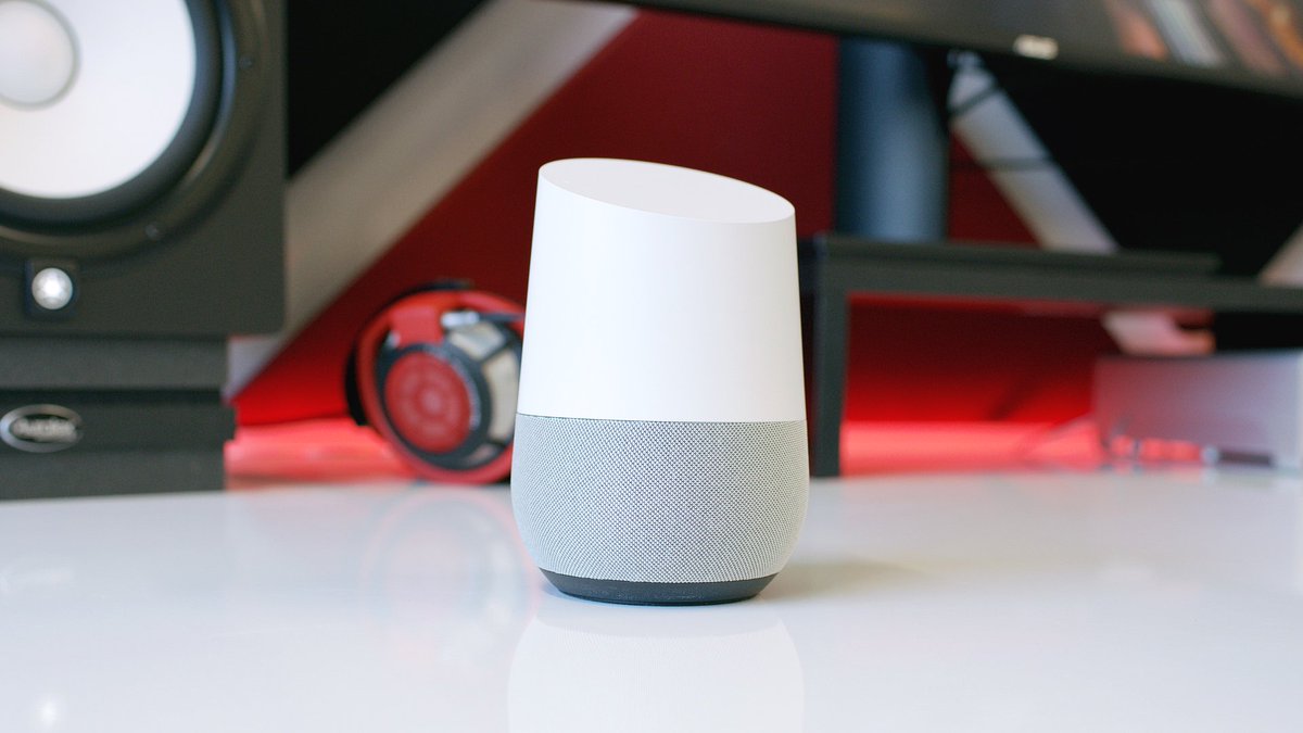 MKBHD's tweet photo. NEW VIDEO - Google Home Review: Assistant in a Box! https://t.co/6Ldkn6q0lA - RT! https://t.co/G2WiJCGoQ9