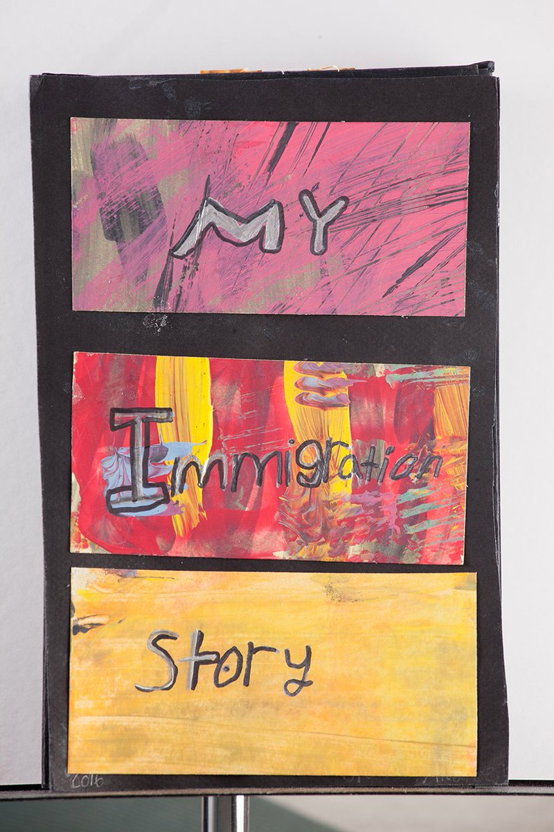 PhillipsMuseum's tweet photo. Sneak peek of the #MigrationSeries-inspired art by Mt. Ranier Elementary students you’ll see 12/2 https://t.co/piNpyA8qX4 #Panel61 https://t.co/eEHhfnrAq6