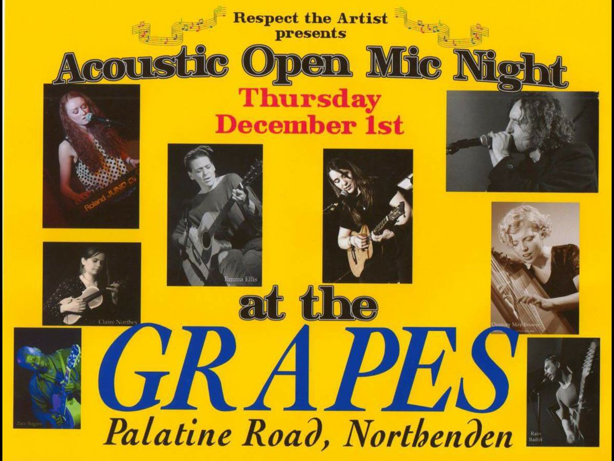 GrapesBar's tweet photo. This Thursday! #OpenMic night at @GrapesBar, #Northenden #Manchester. #Musicians #SingerSongWriters #Acoustic #LiveMusic #SteakNight https https://t.co/Lirk0c9gqQ