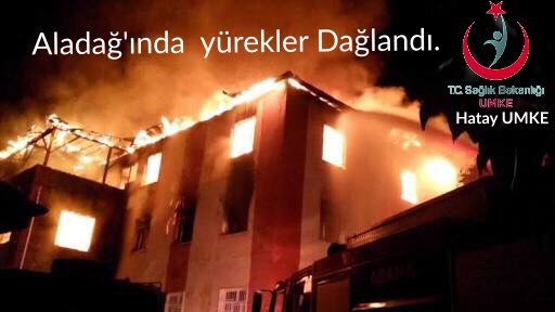 #Adana komşumuza geçmiş olsun. Allah rahmet eylesin ve Allah şifalar versin ve 112,UMKE ekiplerine geçmiş olsun dileklerimizi iletiyoruz.