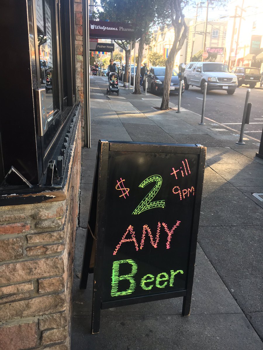 SFBadlands's tweet photo. $2 Beer https://t.co/pNLPZUMH3r