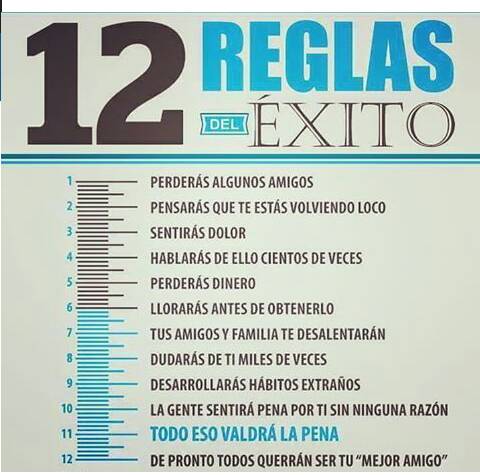SIEVENCA's tweet photo. 12 reglas para llegar al éxito. #motivación #aprendizaje #éxito #buendía https://t.co/77yIYRxR0r