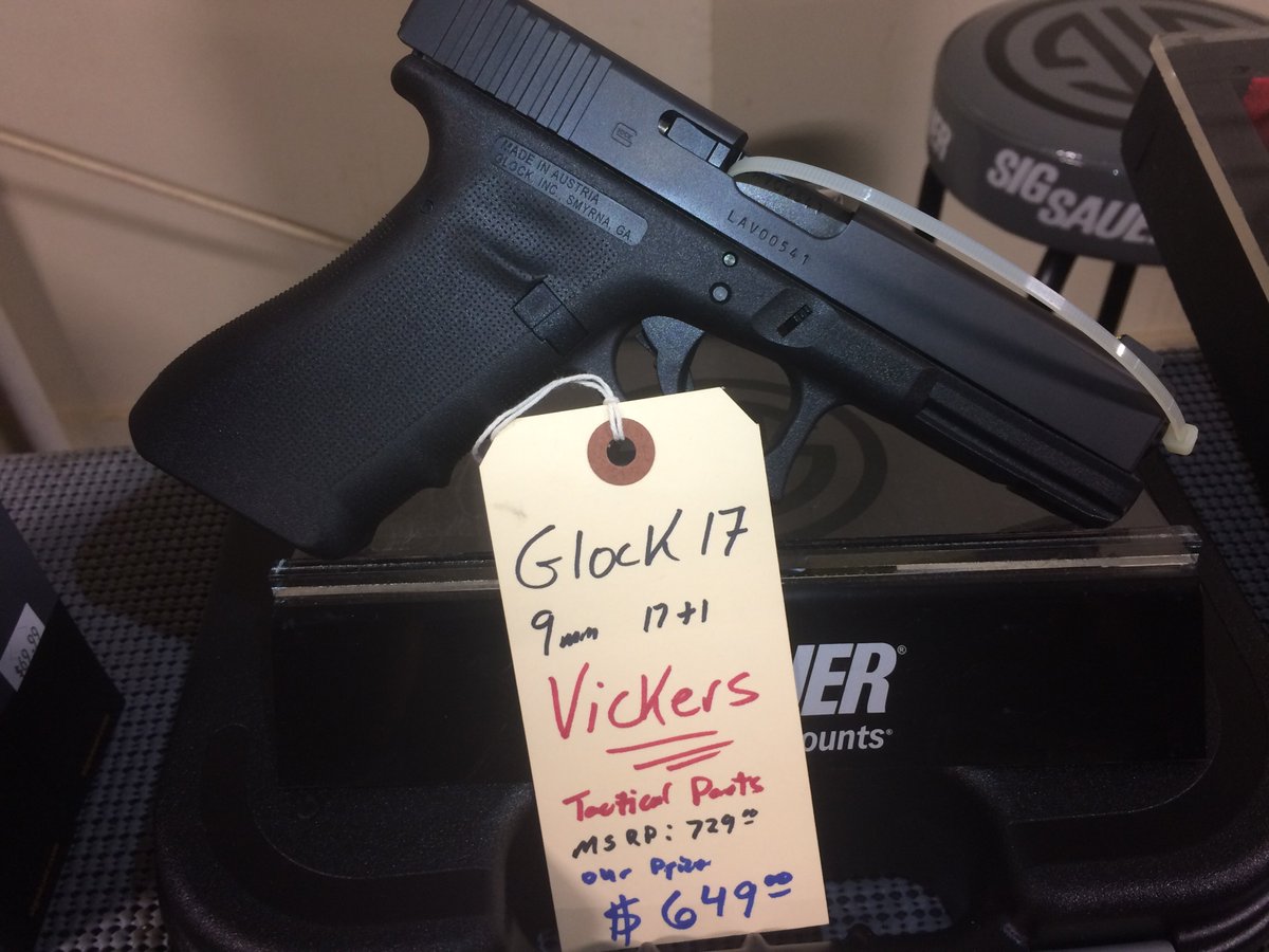 SynergyFirearms's tweet photo. $625 678-943-9549 one left #glock #glock17 #vickers #vickerstactical #9mm #pewpew #salemonth #MakeItCount #SynergyFirearms https://t.co/lIwvAmbj3V