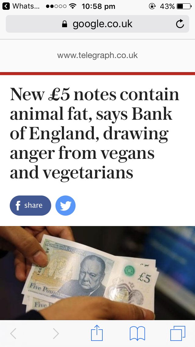N4LYO's tweet image. To be fair to the Bank of England they never claimed the note was ever suitable for vegan or vegetarian diets 😂#newfivepoundnote