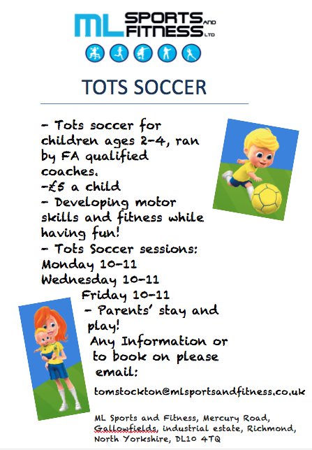 ML_SandF's tweet image. Tots Soccer coming to ML sports and Fitness!