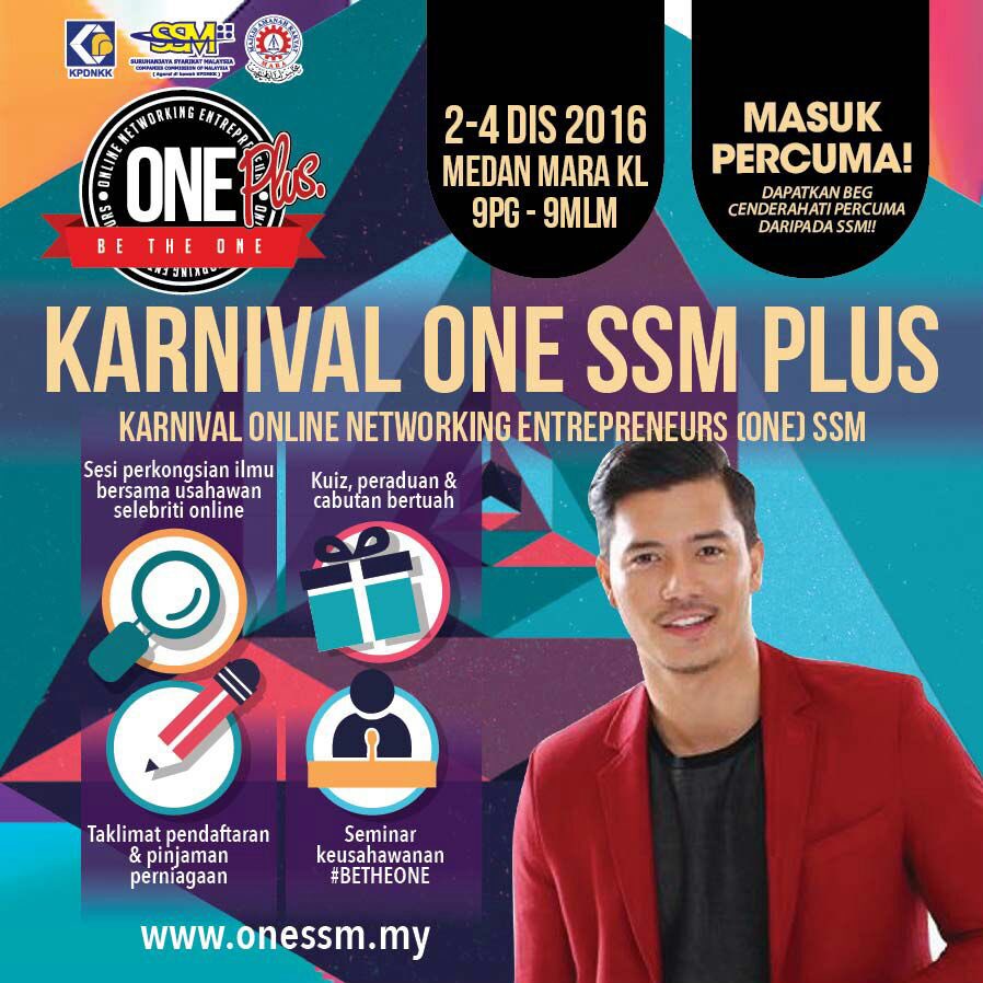 Neelofa's tweet image. Karnival ONE SSM PLUS will be happening from 2-4 Dec at Medan Mara KL. Visit onessm.my now!
#ONESSMPLUS #BETHEONE #IAMSSM