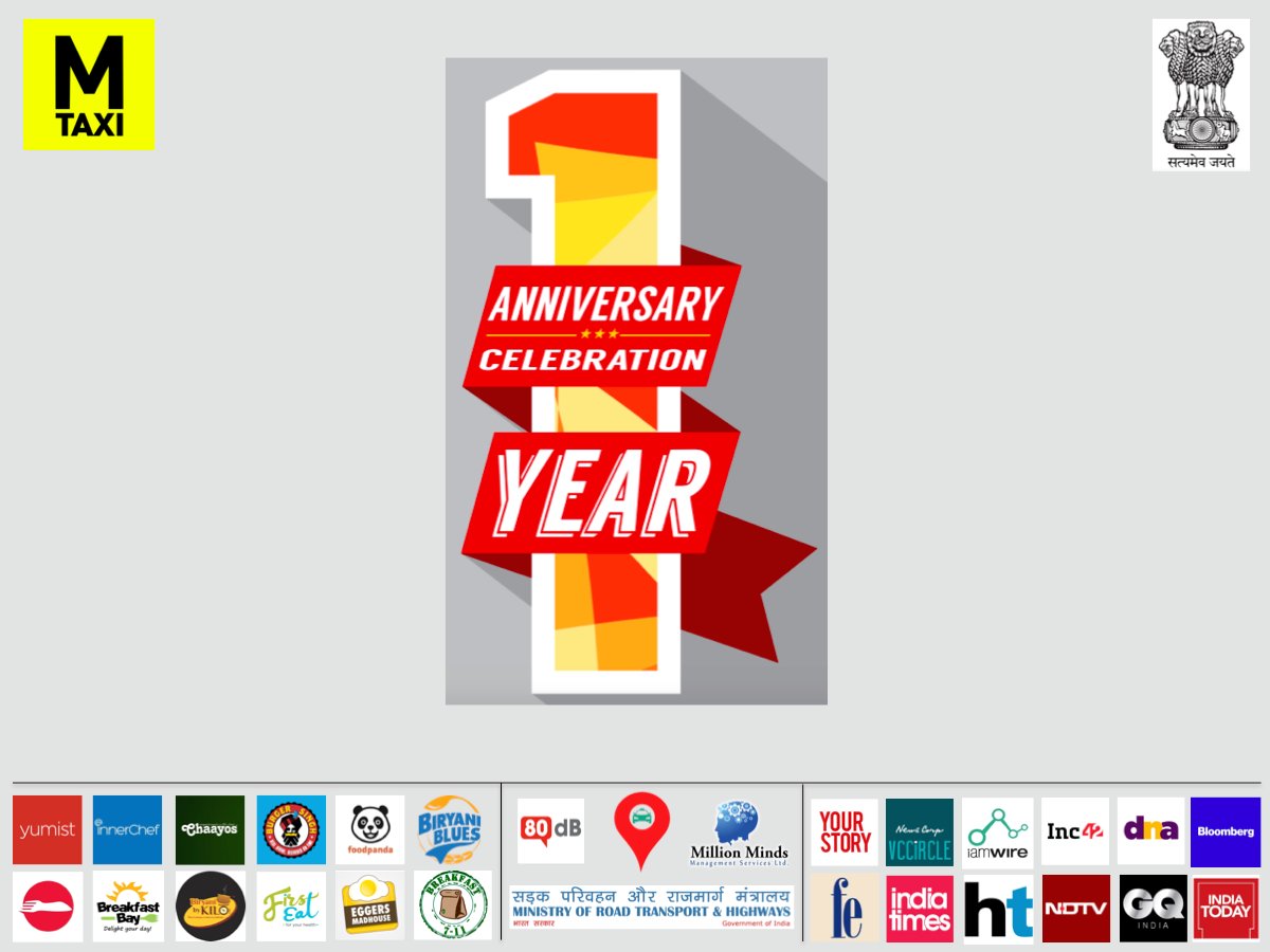 MTaxiIndia's tweet photo. Celebrating 365 LIVE Days of #MTAXI. Thanks to all PARTNERS, CLIENTS, MEDIA, INVESTORS, FRIENDS for being a part of the beautiful journey:) https://t.co/IoQzI4OtX8
