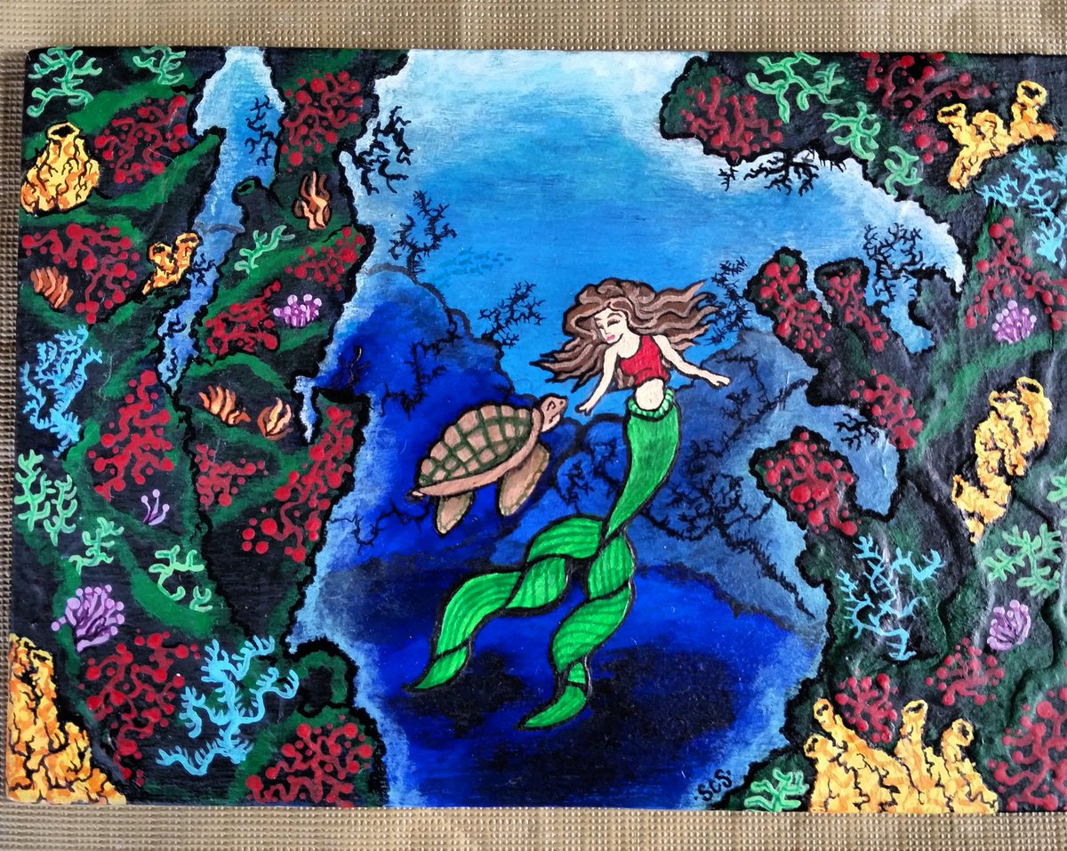 thesofiacorina1's tweet photo. Mermaids amd Turtles🐢🐢🐢 #paintings #painting #mermaid #mernaids #turtle #turtles #seaturtle #ocean #coral #sea #fins #nofilter #art #artist https://t.co/mLX9epvfIT