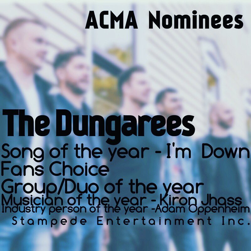 DungareesBand's tweet image. The ACMA's are coming up soon! @ACMA_Music #thedungarees #albertamusic