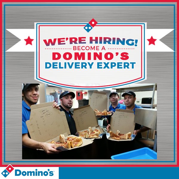 DominosNChicago's tweet photo. Looking for a job? We are hiring! Be a Domino's delivery driver! Click here to apply! #Job #Hiring https://t.co/e0Rx7FTiaQ https://t.co/nSL6fJ233z