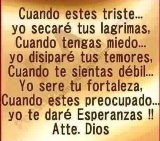Bibliaenlinea's tweet image. Cuando estés triste..Yo secaré tus lagrimas. Cuando tengas miedo..Yo disipare tus temores, Cuando te sientas débil..Yo seré tu fortaleza ...