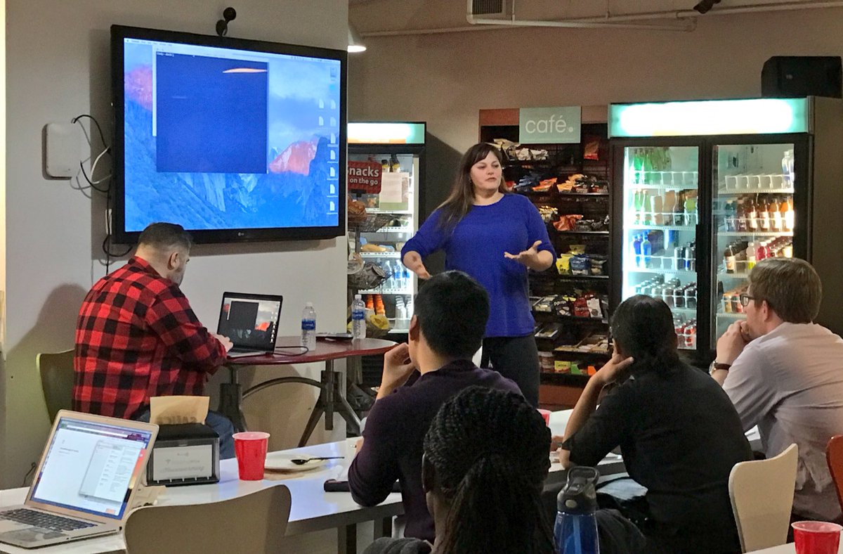 MaryKMcKenzie's tweet photo. Kicking off now - @bokmann and @KimMacIM showing us what a technical interview looks like. #CodeNewbieDC @CodeNewbies https://t.co/ogxPX50x2Y