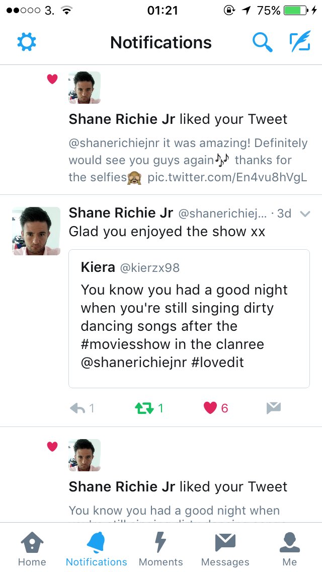 kierzx98's tweet photo. Actually so happy๐ #imsuchacreep #theynoticedme #musicalnerdishappy @shanerichiejnr @DSharpSinger @Leonamarie007 @TheJames_Evans https://t.co/VDFfnFshtg