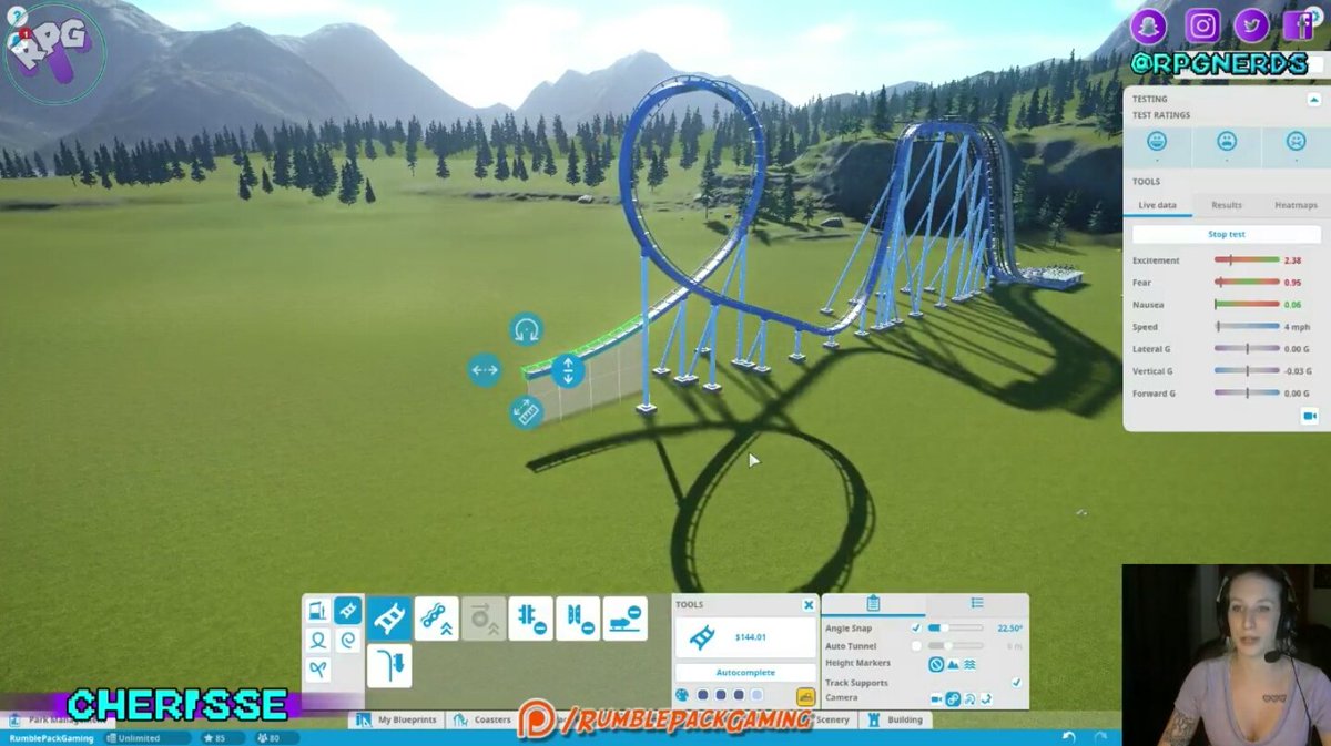 RPGNerds's tweet photo. Our very own @Cheri_RPG is streaming #planetcoaster! Come check out this death park https://t.co/zYe8EQNPrt https://t.co/PiA5NDoNFA