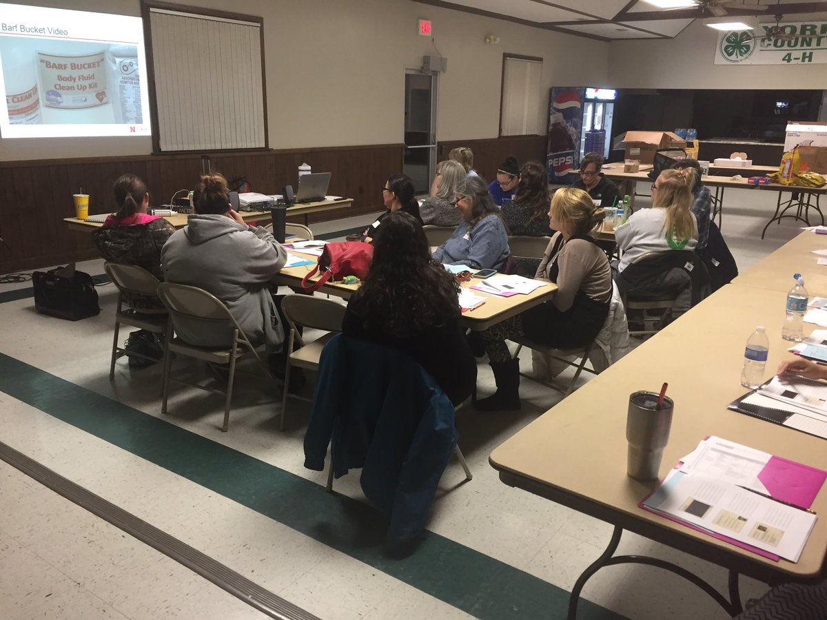 ma_ma_pete's tweet photo. Child Care Providers learn to just say NO to #NOROVIRUS at #BarfBucket #FoodSafety training in York ๐ท๐ท๐ท#NebExt #UNLFoodFitness #Queasy https://t.co/VDlF9JMbmX