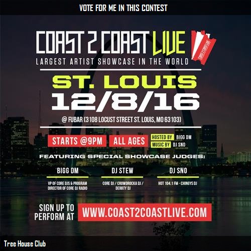 cmasonpti's tweet photo. Just voted for Tree House Club to perform at #St. Louis All Ages Edition 12/8/16! https://t.co/3JqnSzdunj #Coast2Coast https://t.co/aL8EiUGNgo