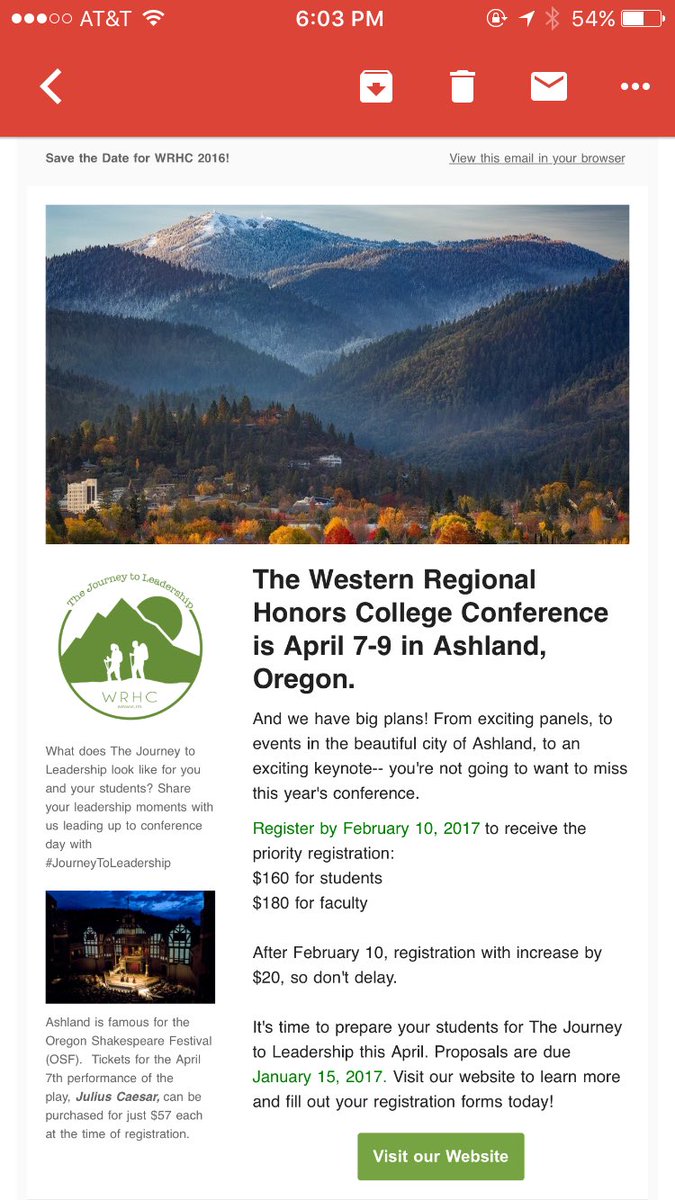 SOU_Honors's tweet photo. Get your research ready! Save the dates for WRHC 2017 are out now 🎉 https://t.co/Q9bP4O1gdr