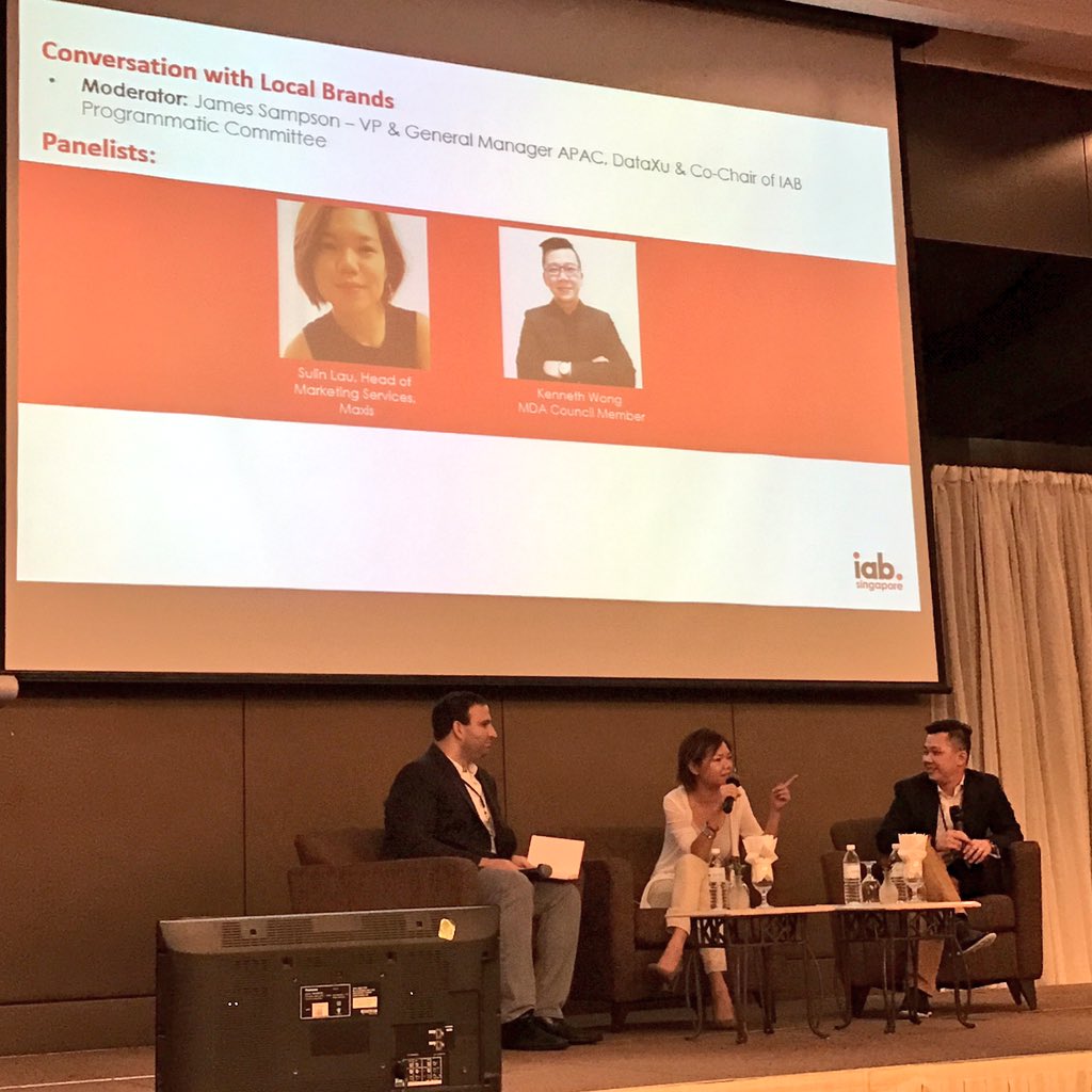 IABSEAIndia's tweet photo. Sulin Lau and Kenneth Wong sharing their perspective how the impact of #programmatic from brand &amp; agency-side respectively at #iabSGmda https://t.co/MWjz3AGUeb