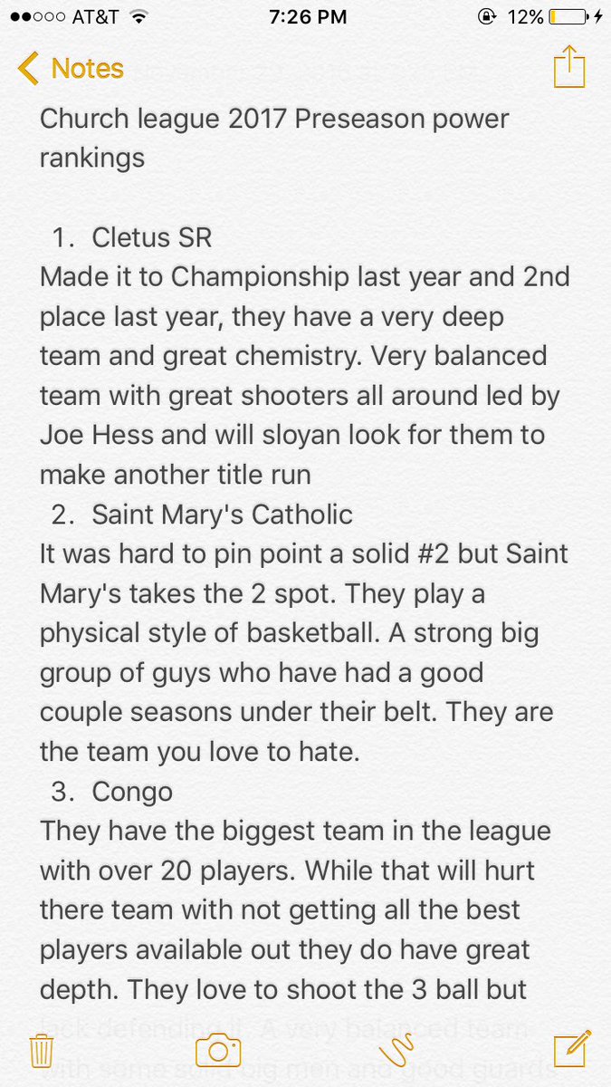 Church_League's tweet photo. Pre-Season rankings https://t.co/1rH2uoOtaC