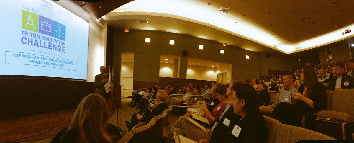 silviamah's tweet photo. Full house at Triton Innovation Challenge starting now @RadySchool @Scripps_Ocean @UCSDJacobs #TIC2016 judging https://t.co/2DnawY5CRz
