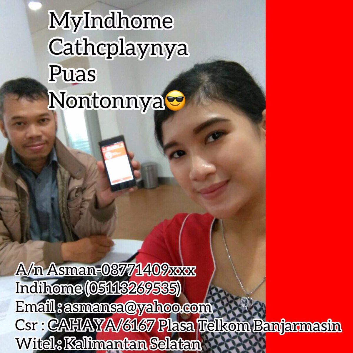 INDIHOME CATHCPLAYNYA PUASS NONTONNYA FILMNYA MANTAP. #testimoniindihome <a href="/TelkomCare/">vil</a> <a href="/TelkomIndonesia/">Telkom Indonesia</a> <a href="/PLASATELKOMBJM/">PLASA TELKOM BJM</a>