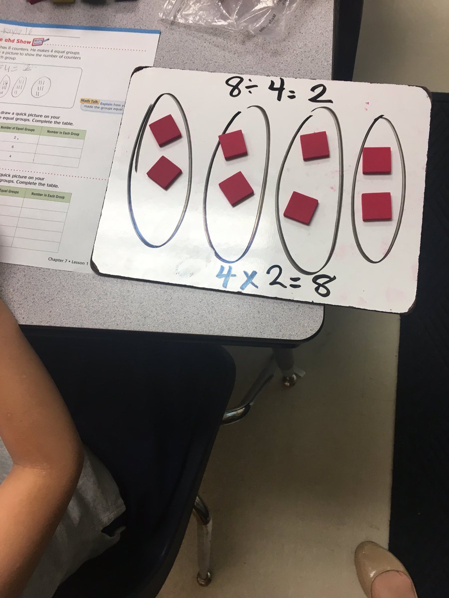 molly_rommel's tweet photo. Relating division and multiplication while modeling equal groups! ➗✖️ https://t.co/xdZekK8s4E