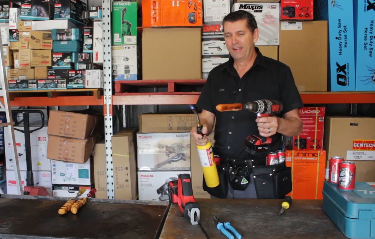Watto shares a few tips for cooking a BBQ on site, using nothing but tools from the tool box. Check out the clip: youtu.be/wzX100-TqeM
