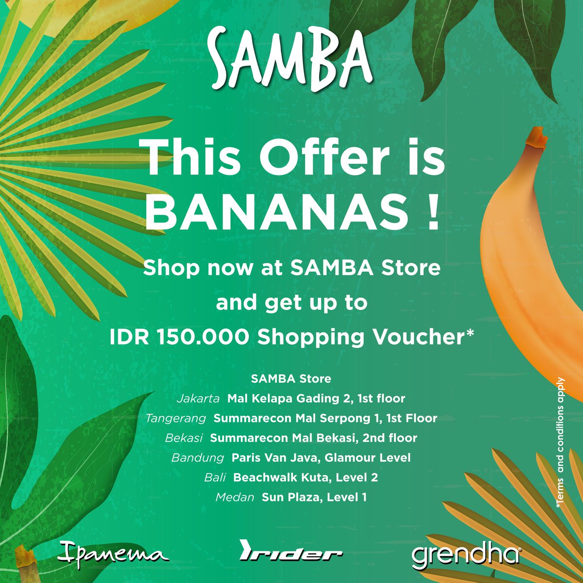 Gaganstore's tweet photo. Shop to get more! Visit SAMBA store and get up to IDR 150.000 shopping voucher! *T&amp;C Apply https://t.co/rU85Raw1Km