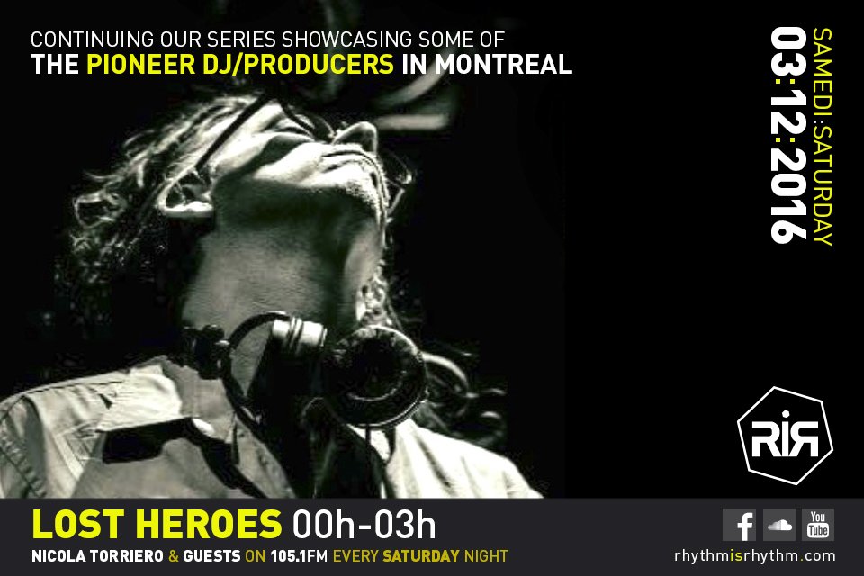 This week on our show we continue our series of Pioneer DJ/Producers with Lost Heroes...
#rhythmisrhythm #Montreal #underground #music