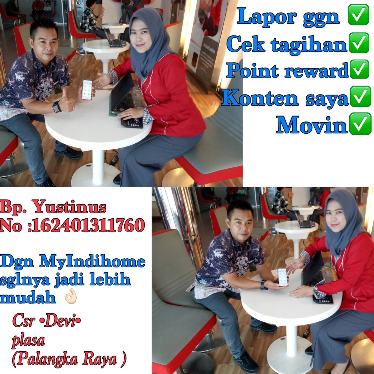 cicidevi93's tweet photo. Dengan App MyIndihome, segalanya jadi lebih mudah 📱#Testimoniindihome @Telkomcare https://t.co/hqM2oTK0GL
