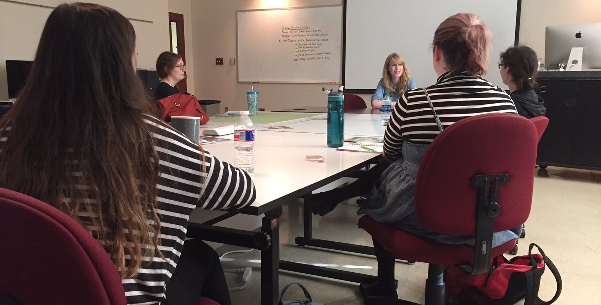DMSProf's tweet image. Enjoyed having @rachaelccamp on campus today #digitalfilmmaking @_COMUnion
