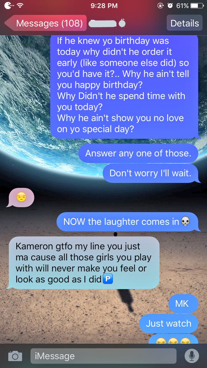 Kammy2x's tweet photo. Sent my ex an MK watch for her birthday🤗
She smashed it and put it on snapchat.😶 https://t.co/kckSWZJOjG