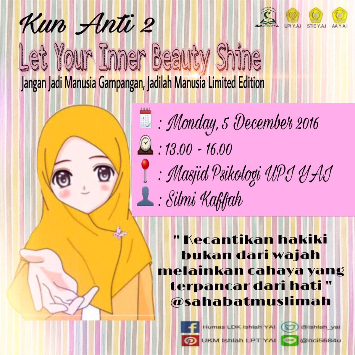 Ishlah_YAI's tweet photo. Hadirilah acara kun anti 2 https://t.co/GMklJwblfn