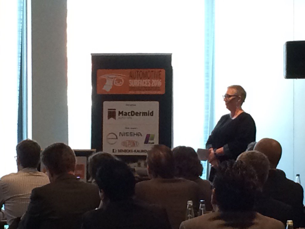 Donna4Events's tweet photo. Ann Charlotte Ripa from Volvo Cars talks about Strategies in interior surfaces #AS16Conf @PNEConferences https://t.co/h7Xe7OuFQY