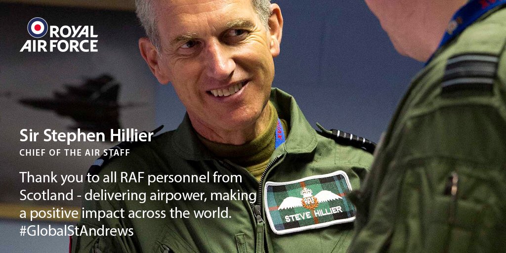 ChiefofAirStaff's tweet photo. #StAndrewsDay thank you to all RAF personnel from Scotland – delivering airpower, making a positive impact across the world #GlobalStAndrews https://t.co/At8VcqqV34