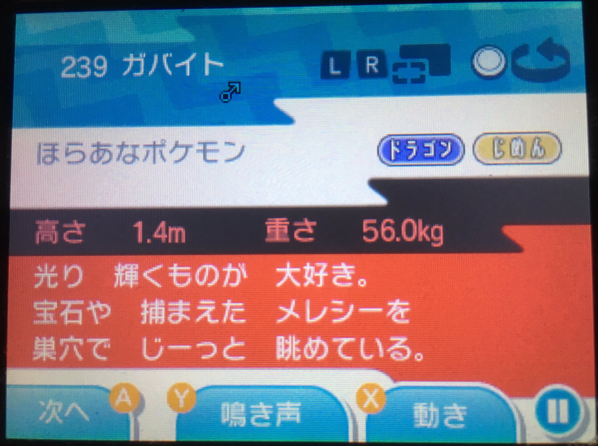 オルカ En Twitter 殺伐とした図鑑説明が多いサンムーンだけど パッと見凶暴そうなドラゴンタイプのポケモン ガバイトの図鑑説明がほのぼのしててほっこりした T Co 8rpa8nonqq Twitter