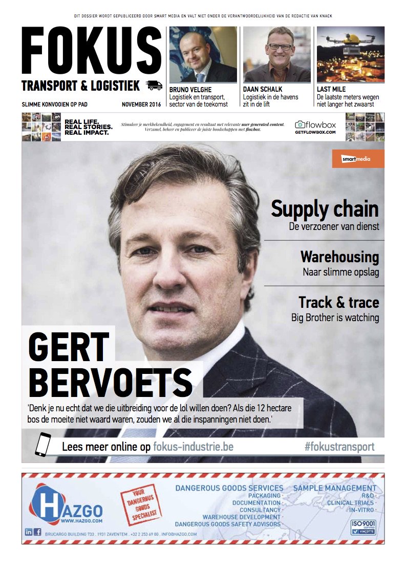 SmartMediaBE's tweet photo. Vandaag bij Knack: Fokus Transport &amp; Logistiek. Met Gert Bervoets van @H_Essers, @HavenGent, @UPTRBE en vele anderen #fokustransport https://t.co/JsmbhnFWmM