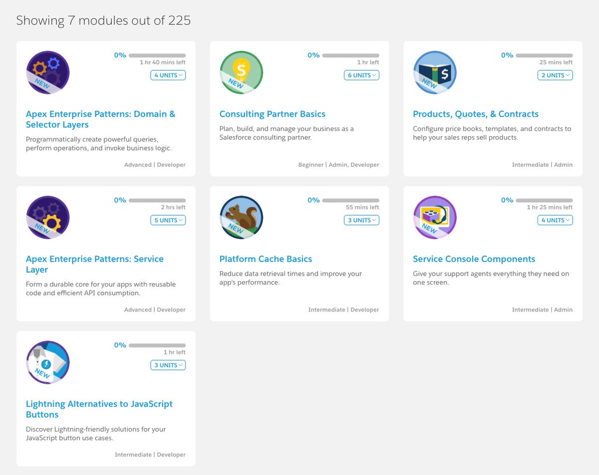 trailhead's tweet photo. Craving some bite-sized learning? Dig into what's new on Trailhead: https://t.co/bLcq9bx2BV https://t.co/8EfEv04W0G