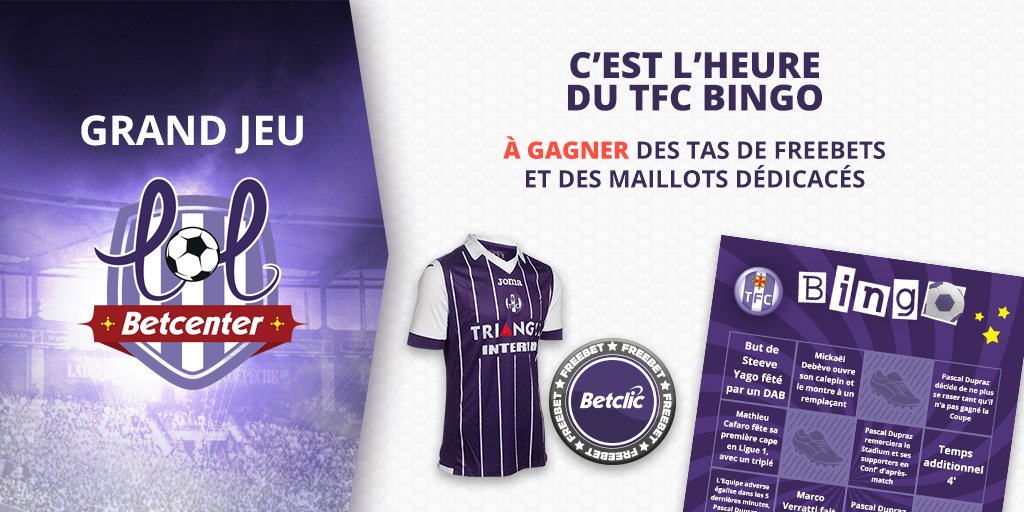 Betclic France Le Bingo Du Lolbetcenter Est De Retour Pour Tfcmhsc Toulousefc T Co G7pmjissnz