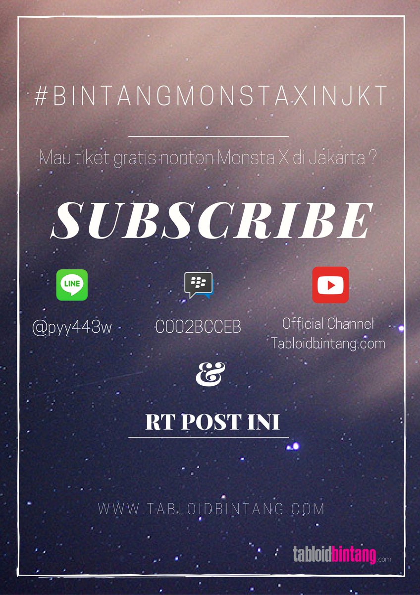 Untuk langkah kedua ini hanya diperuntukkan bagi kalian yang memang memiliki akun Line/BBM yah :D #BintangMONSTAXinJKT