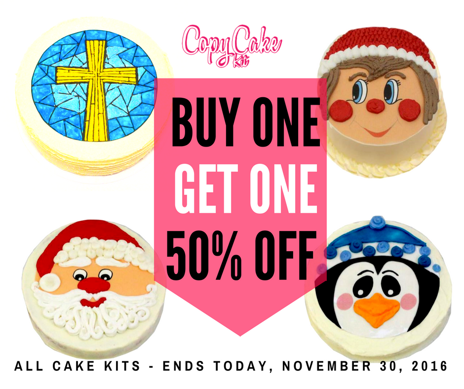 CopyCakeKit's tweet photo. **BUY 1 GET 1 50% OFF Cake Kit Sale Ends Today**
#copycakekits #baking #funforkids #diy #holiday https://t.co/M4qAHLuqHk https://t.co/JW8k4tB5sH