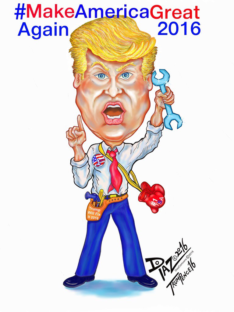 DiazCartoons's tweet photo. @realDonaldTrump @DiazCartoons #MakeAmericaGreatAgain 4 #IndianaWorkers with #Carrier #USAWorkForce @TrumpSupport_ https://t.co/6eumD59pk7