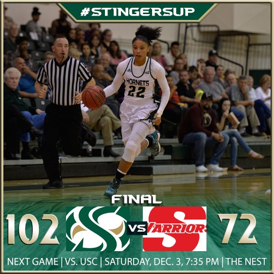 Maranne Johnson scores a career-high 37 points as <a href="/SacStateWbb/">Sac State WBB</a> beats Stanislaus State 102-72! #BigSkyWBB #StingersUp