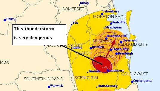 couriermail's tweet photo. Rolling coverage: 'Very dangerous' storm passing through southeast #Queensland https://t.co/Z0o5C9DXPt #bnestorm #bneweather #seqstorm https://t.co/Xnj1RylhGk