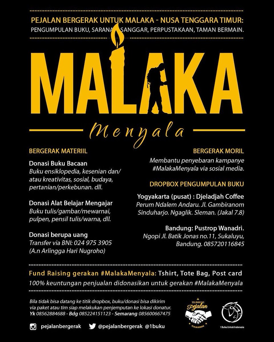 Terimakasih <a href="/unisifmyk/">104.5 FM Unisi Radio</a> untuk bantuannya dalam menyebarluaskan info tentang #MalakaMenyala di Lincak Demangan tadi malam 😄😄