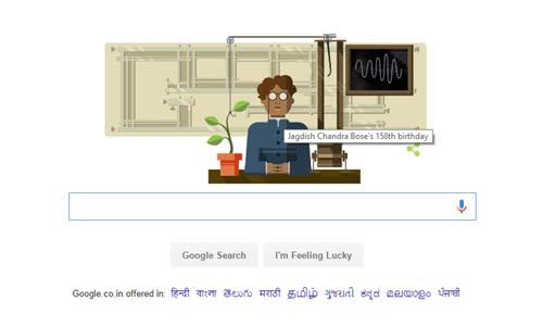SaamanaOnline's tweet photo. जगदिशचंद्र बोस यांना गुगलचा सलाम https://t.co/CadYWz6pMN #jagdishchandrabose #Science #ScienceCelebs #india #trees #living #substance https://t.co/8Teialo0NU