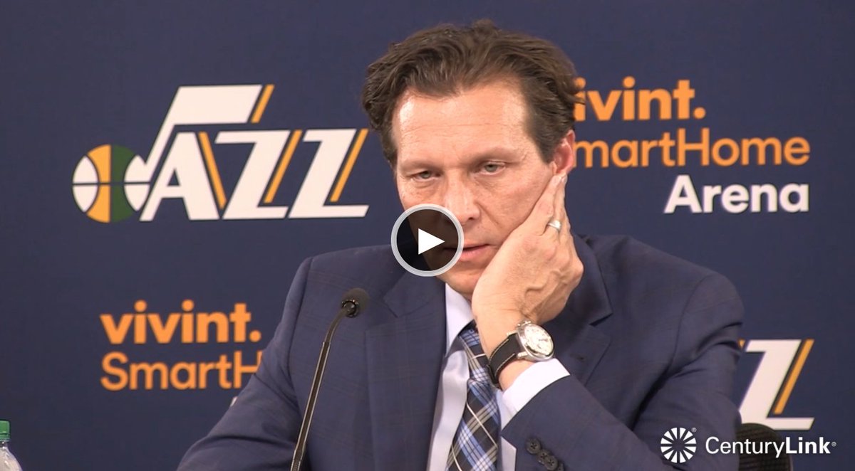 Coach Quin Snyder Postgame Interview 📽 Video: on.nba.com/2gEvH2f #HOUatUTA #takenote https://t.co/RVJn1s6yEM